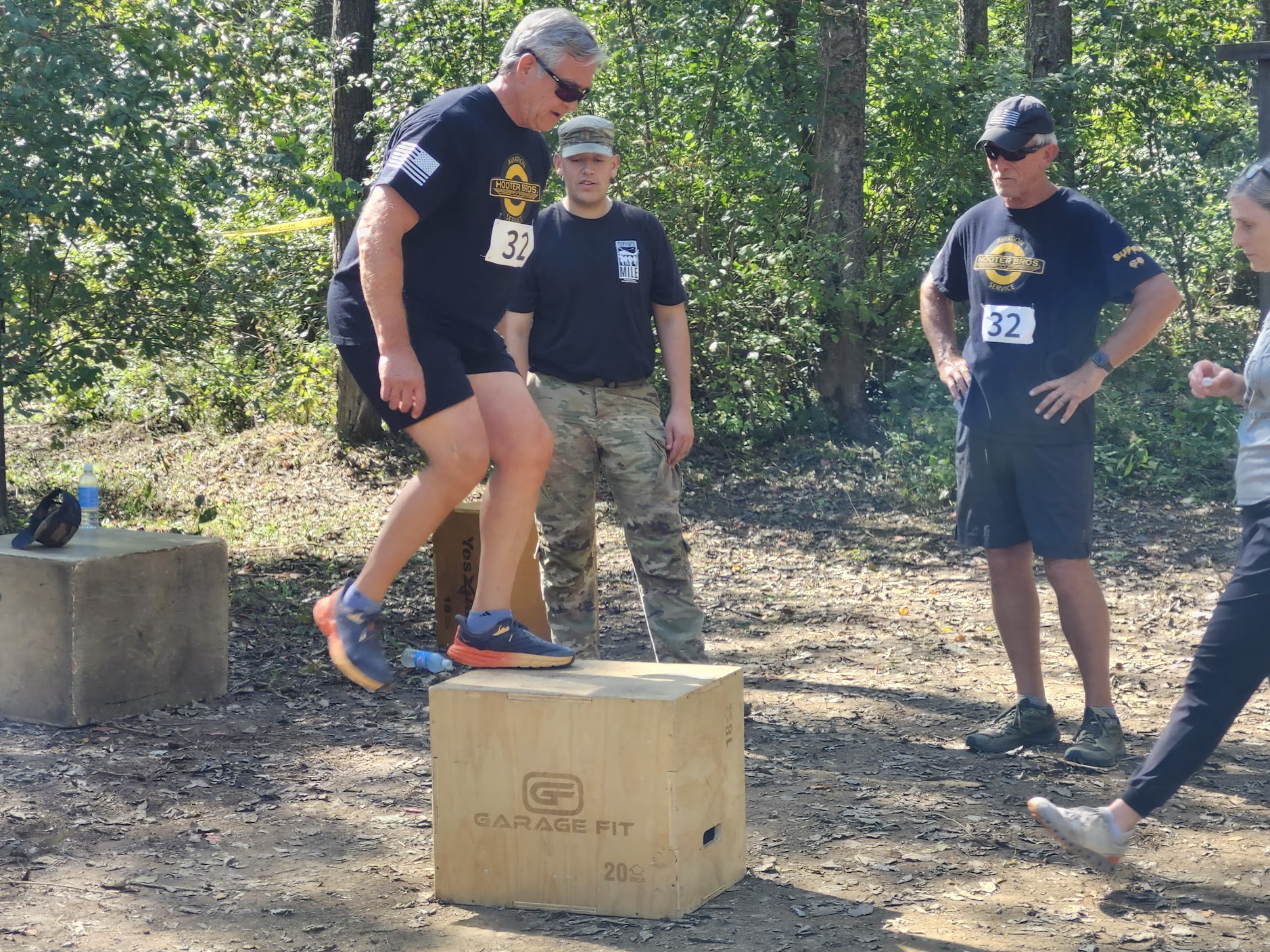 Mike Durant at the obstacle box jump at Queenslake