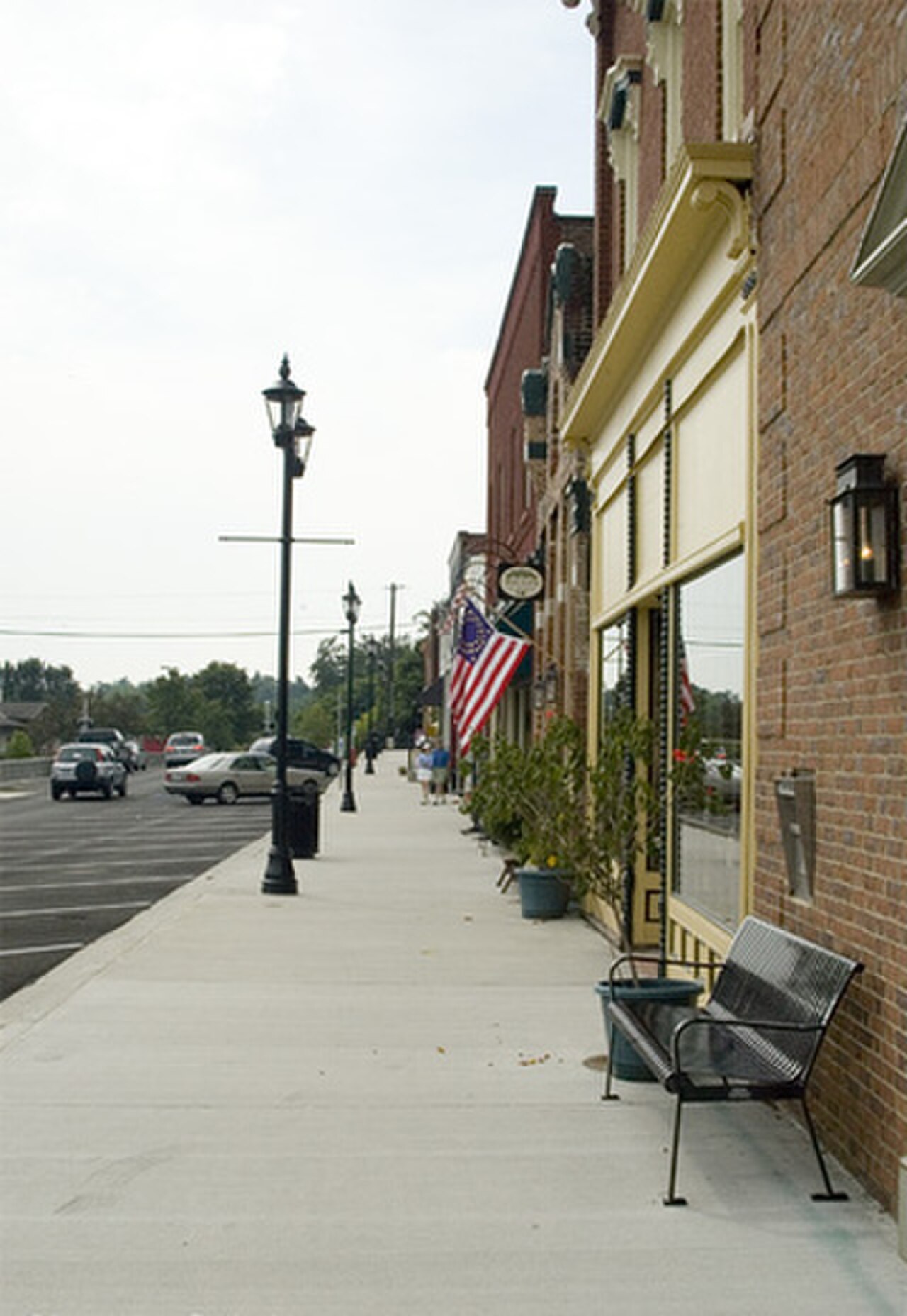 Midway Kentucky Main Street with Railroad Tracks