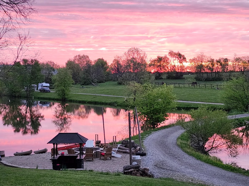 Lakeside Sunset and Pavilion at Queenslake