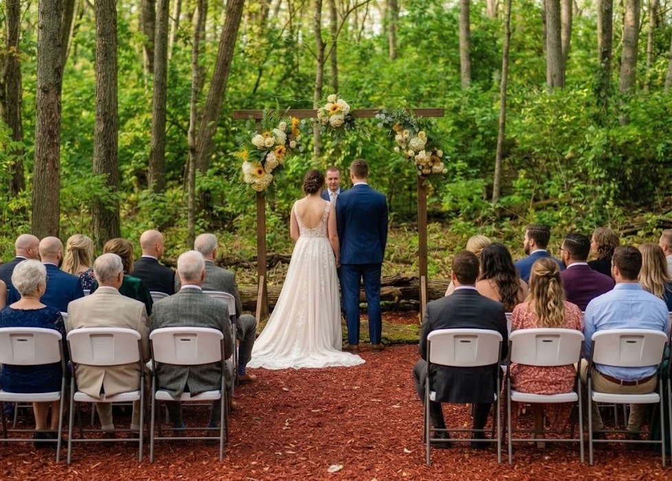 The Enchanted Forest Secluded Woodland Wedding Ceremony at Queenslake