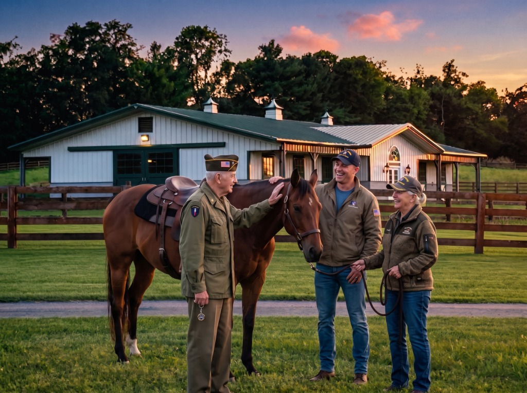 Veterans with Horse at Queenslake